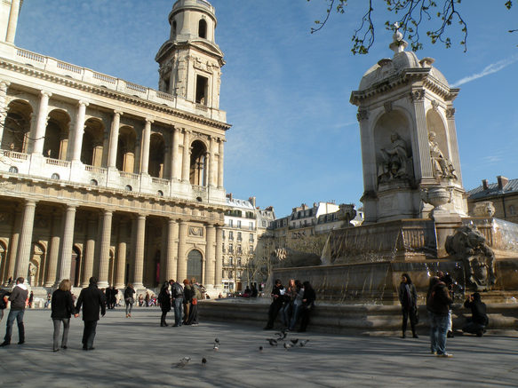 fontaine et eglise Saint-Sulpice